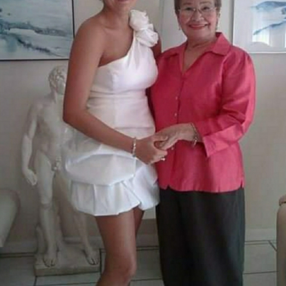 Short white cocktail dress